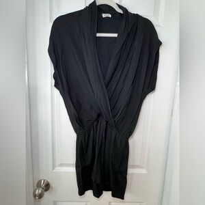 L'AGENCE Black Draped V-Neck Jumpsuit Size 0